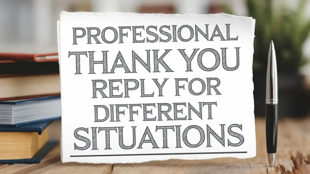 Professional Thank You Reply for Different Situations