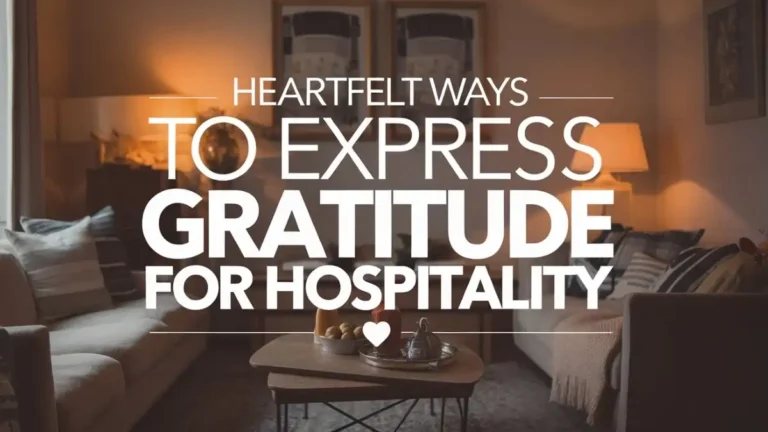 gratitude for hospitality