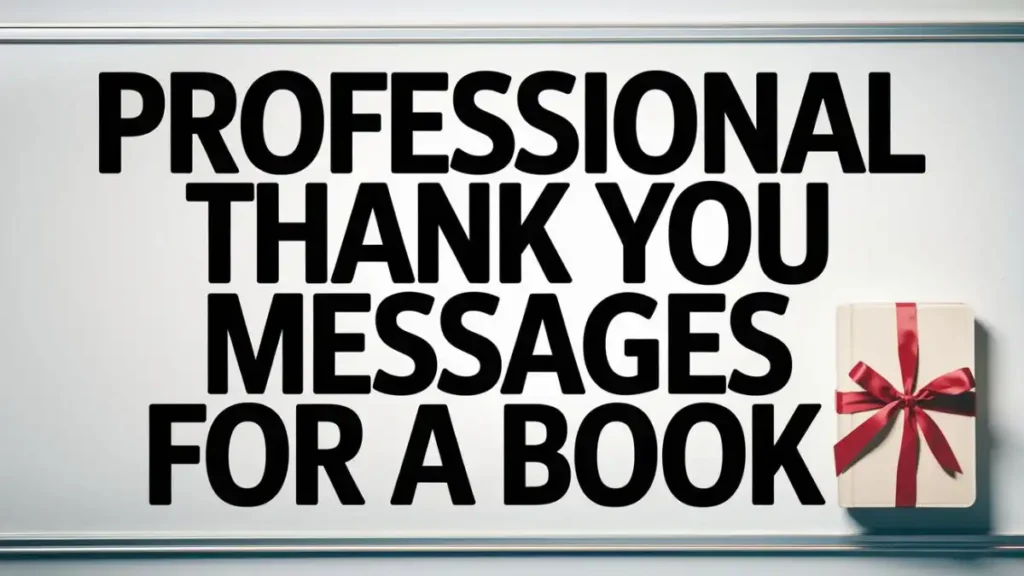 professional thank yous for book