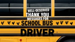 thank you messages for bus drivers