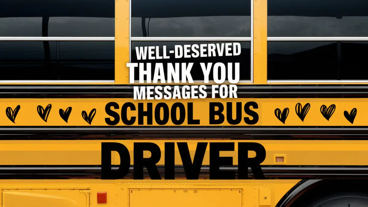 thank you messages for bus drivers