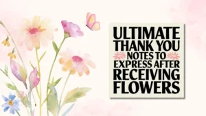 thank you notes for flowers