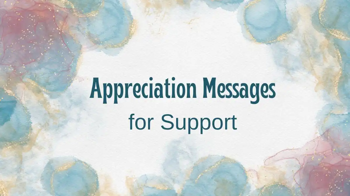 Appreciation Messages for Support