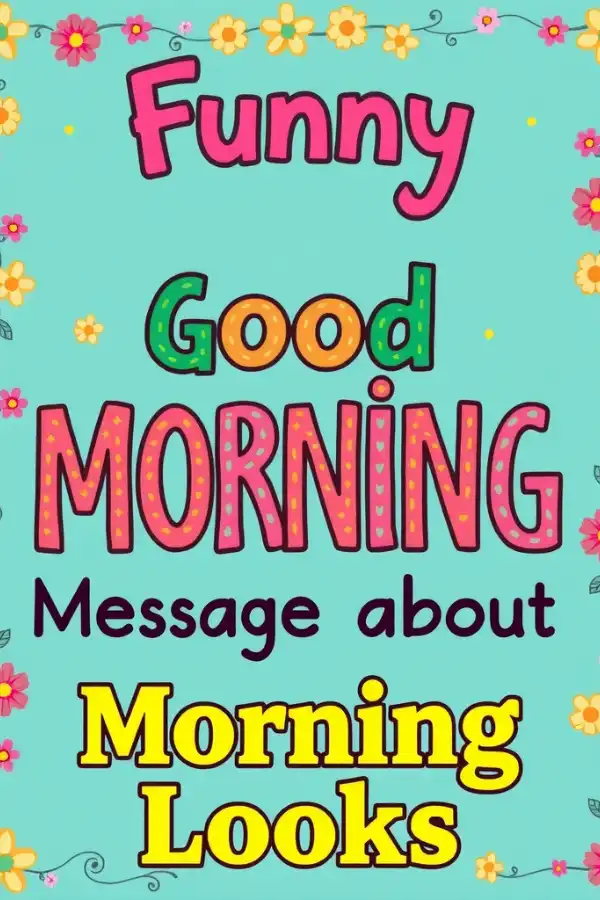 Funny Good Morning Messages About Morning Looks