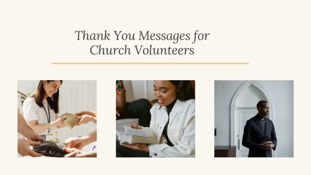 Thank You Messages for Church Volunteers