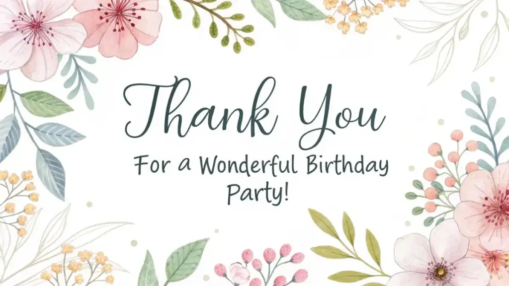 Thank you message for birthday party host