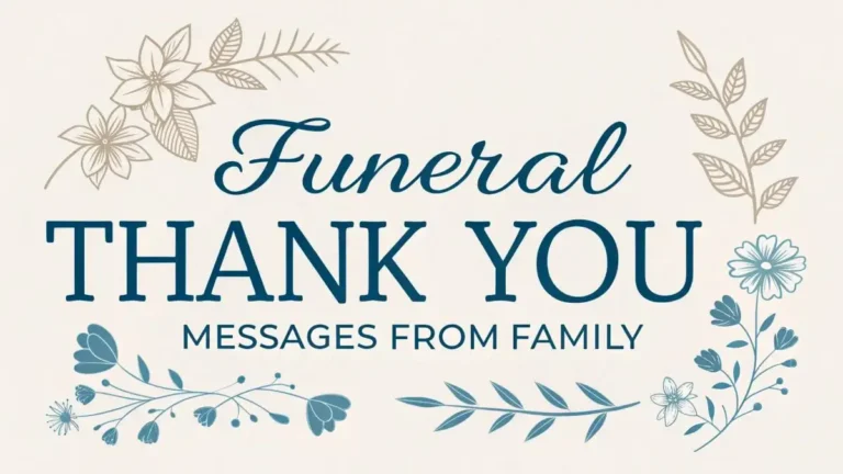 25 Funeral Thank You Messages From Family