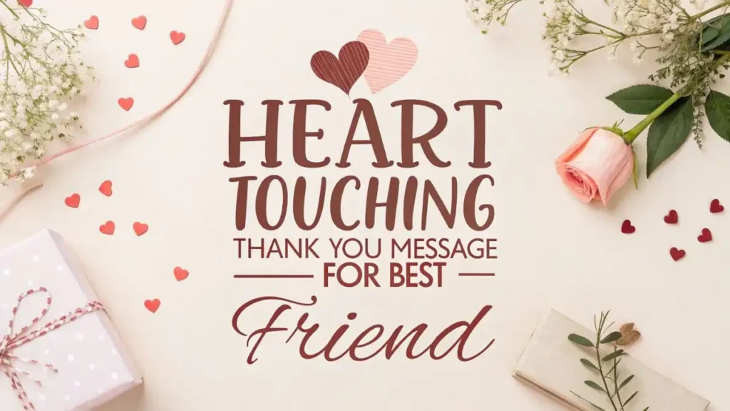 Heart Touching Thank You Message for Best Friend