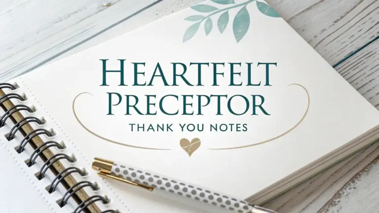 Heartfelt Preceptor Thank You Notes