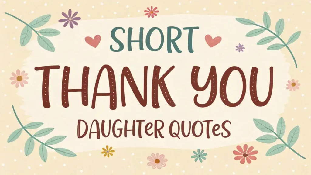 Short Thank You Daughter Quotes