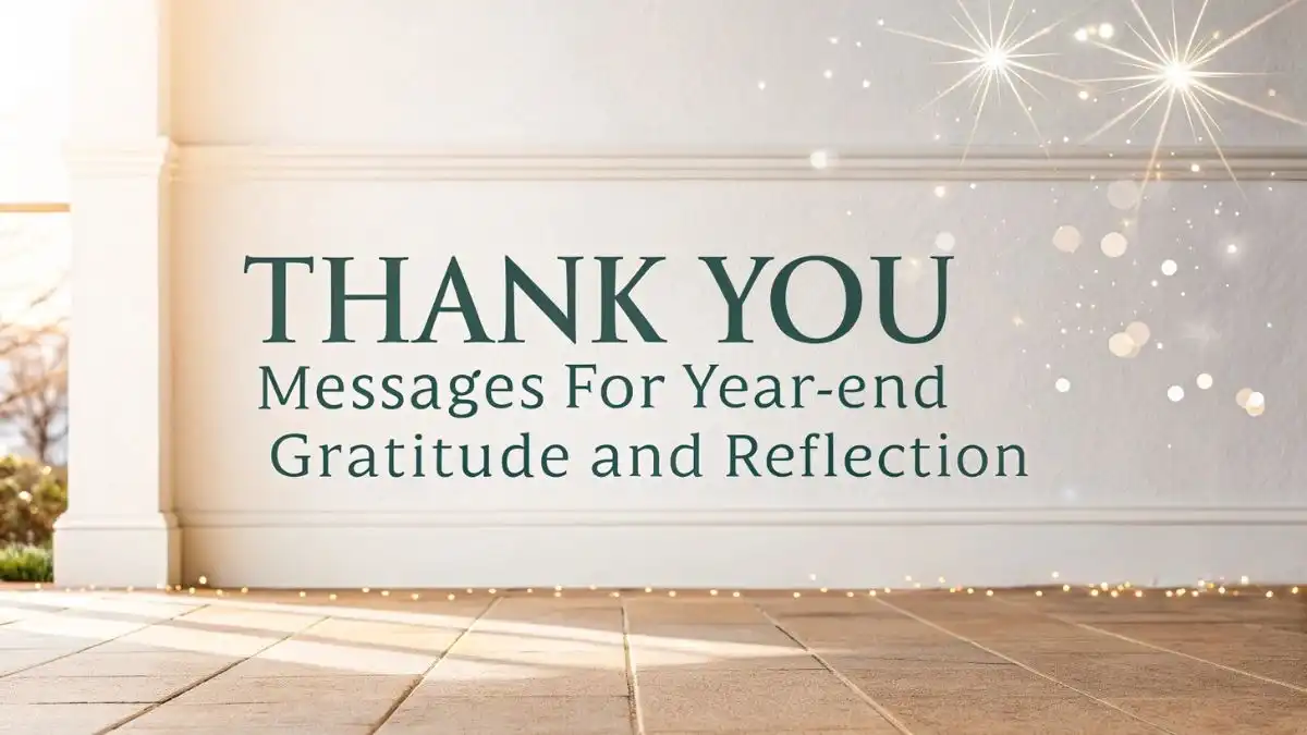 Thank You Messages for Year-End Gratitude and Reflection